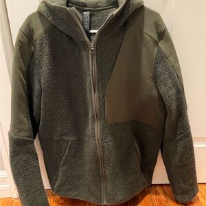 lululemon athletica Olive Green Sherpa Fleece Jacket